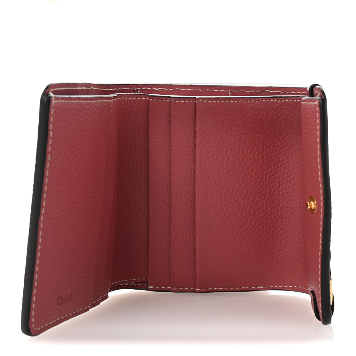 Grained Calfskin Small Darryl Trifold Wallet Faded Rose
