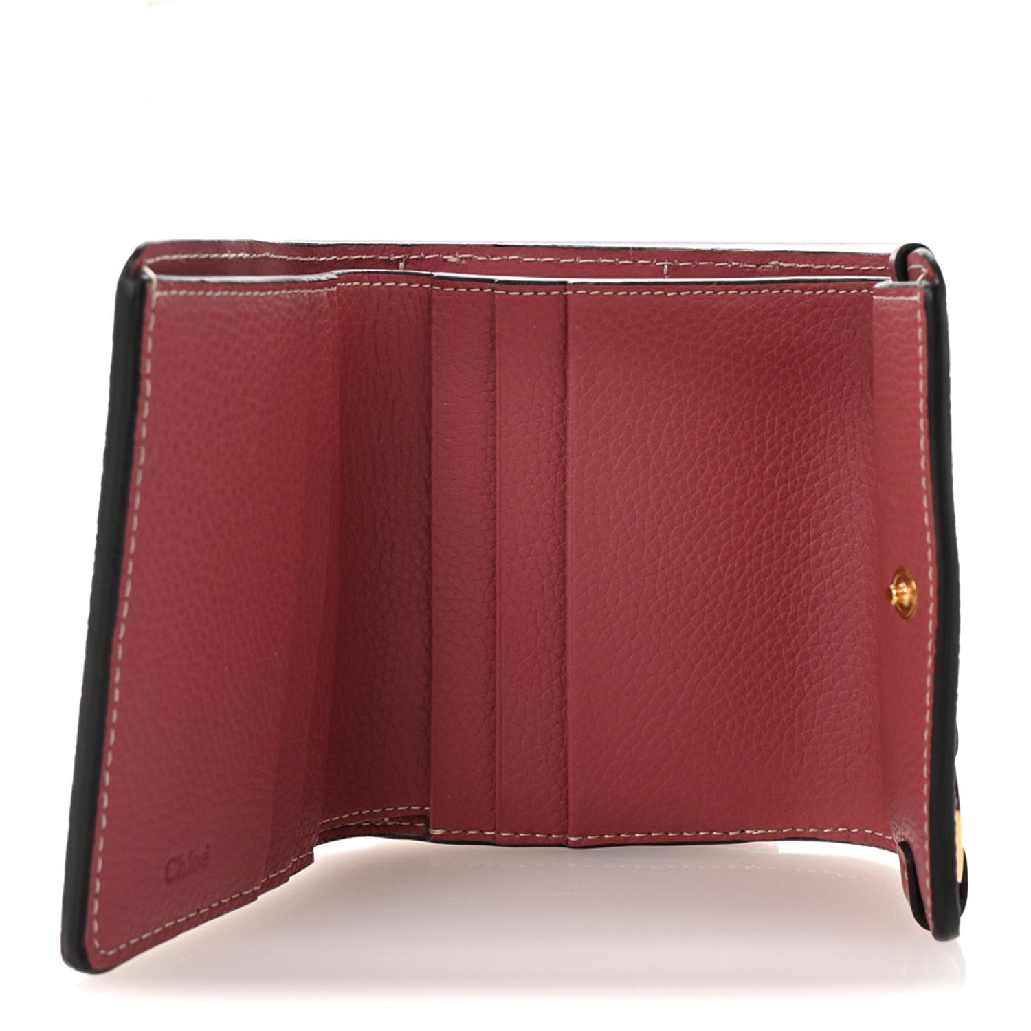 Chloe Grained Calfskin Small Darryl Trifold Wallet Faded Rose 5 of 8