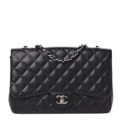 Chanel Caviar Quilted Jumbo Single Flap Black 1 of 11