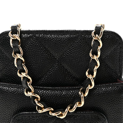 Chanel Caviar Quilted Zip Phone Case Black 8 of 10