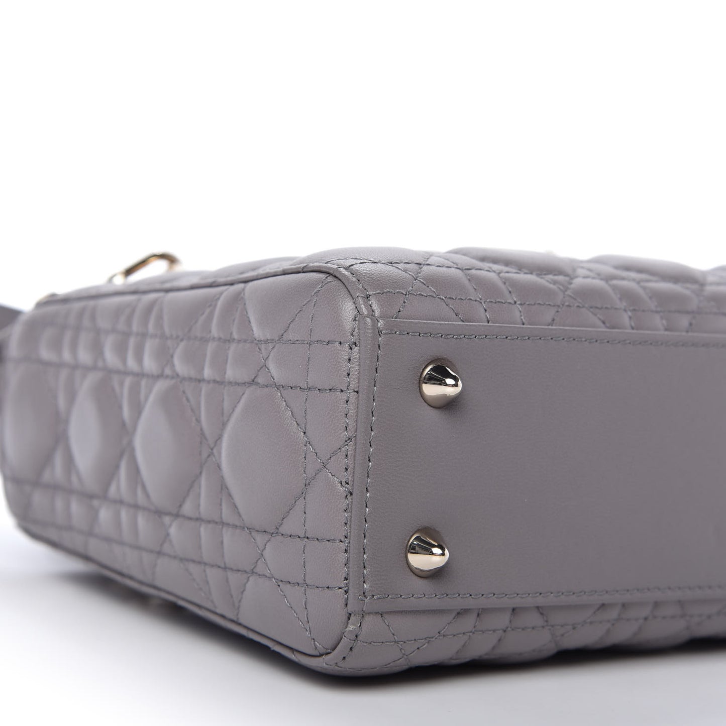 Lambskin Cannage Small My ABCDior Lady Dior Grey