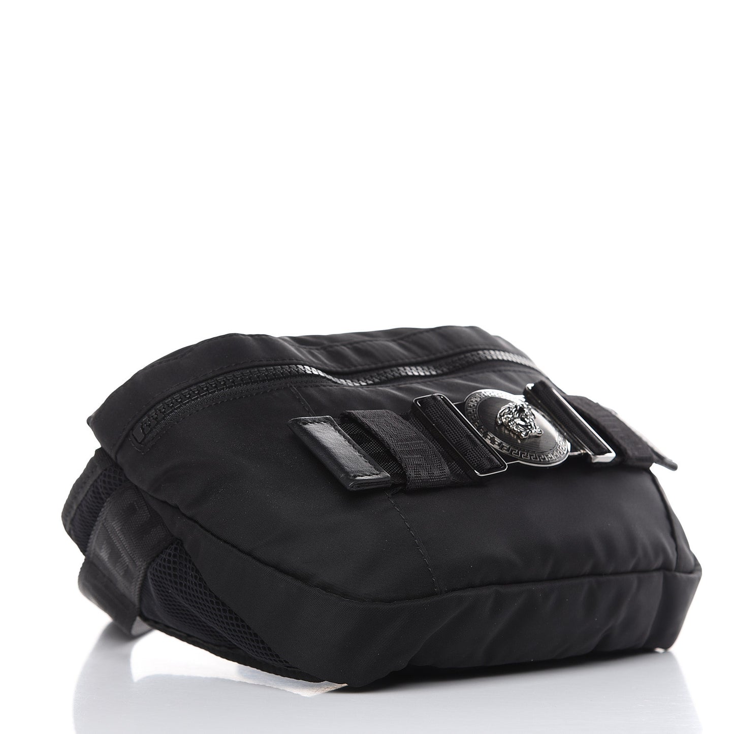 Nylon Palazzo Medusa Belt Bag Black