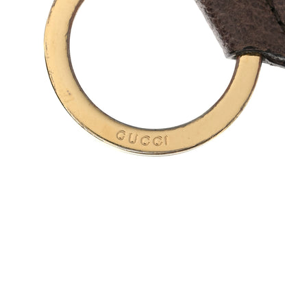 Gucci Nylon Textured Dollar Calfskin Web Ophidia Key Ring Green Red New Acero 3 of 5