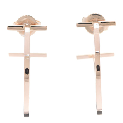 Tiffany 18K Rose Gold Medium T Wire Hoop Earrings 1 of 5