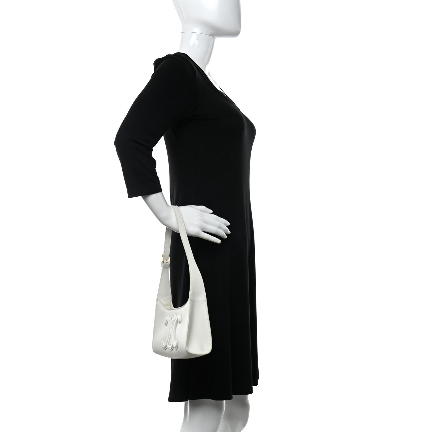Smooth Calfskin Cuir Triomphe Shoulder Bag White