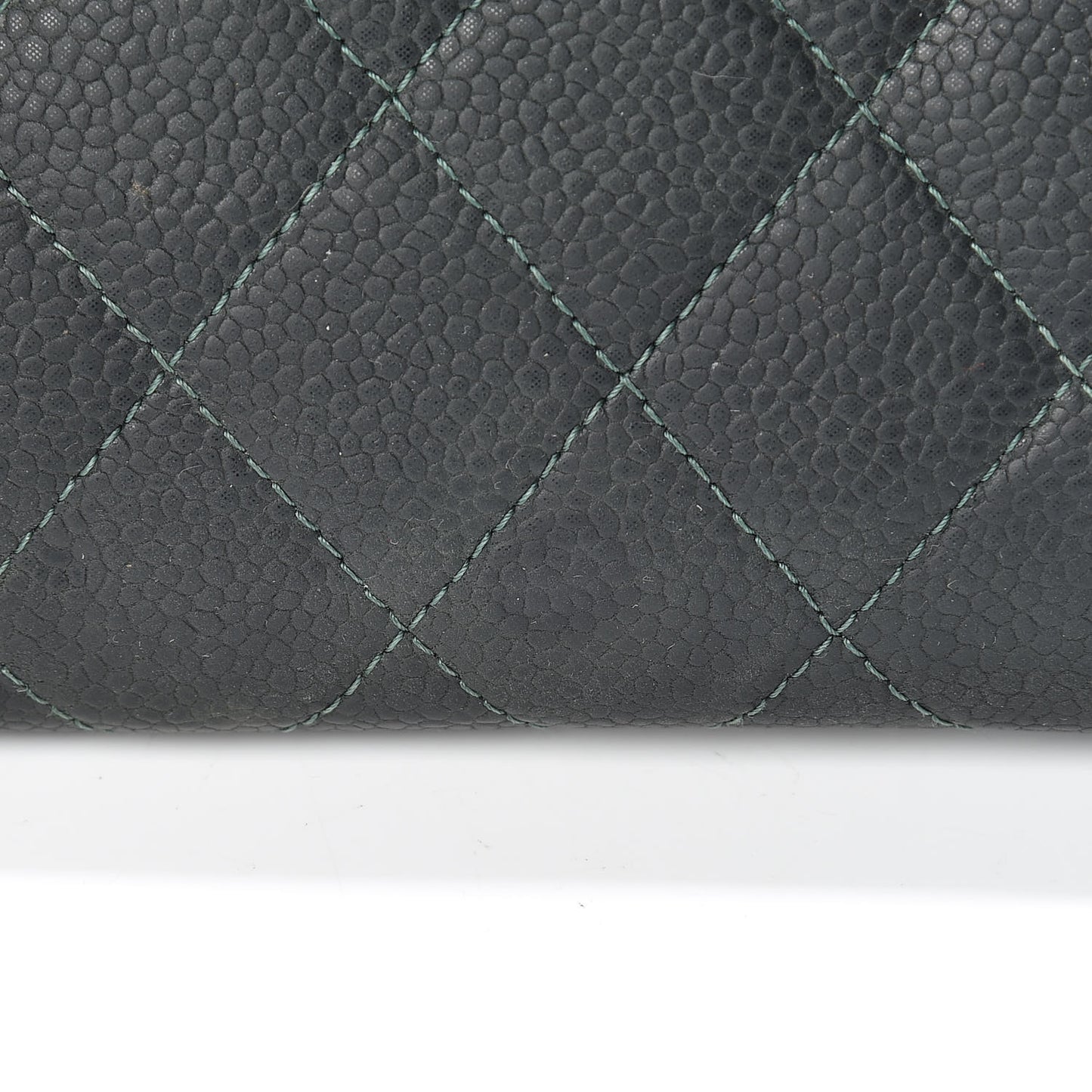 Iridescent Caviar Quilted Large Flap Wallet