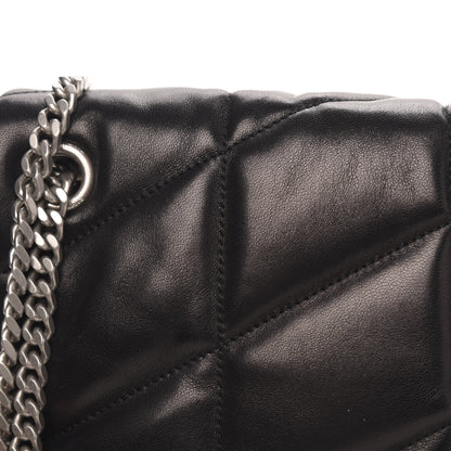 Saint Laurent Lambskin Quilted Small Loulou Puffer Monogram Chain Satchel Black 12 of 12