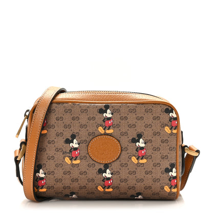 Gucci X DISNEY Mini Vintage GG Supreme Monogram Mickey Mouse Shoulder Bag Beige Vintage Sun Oil 1 of 10