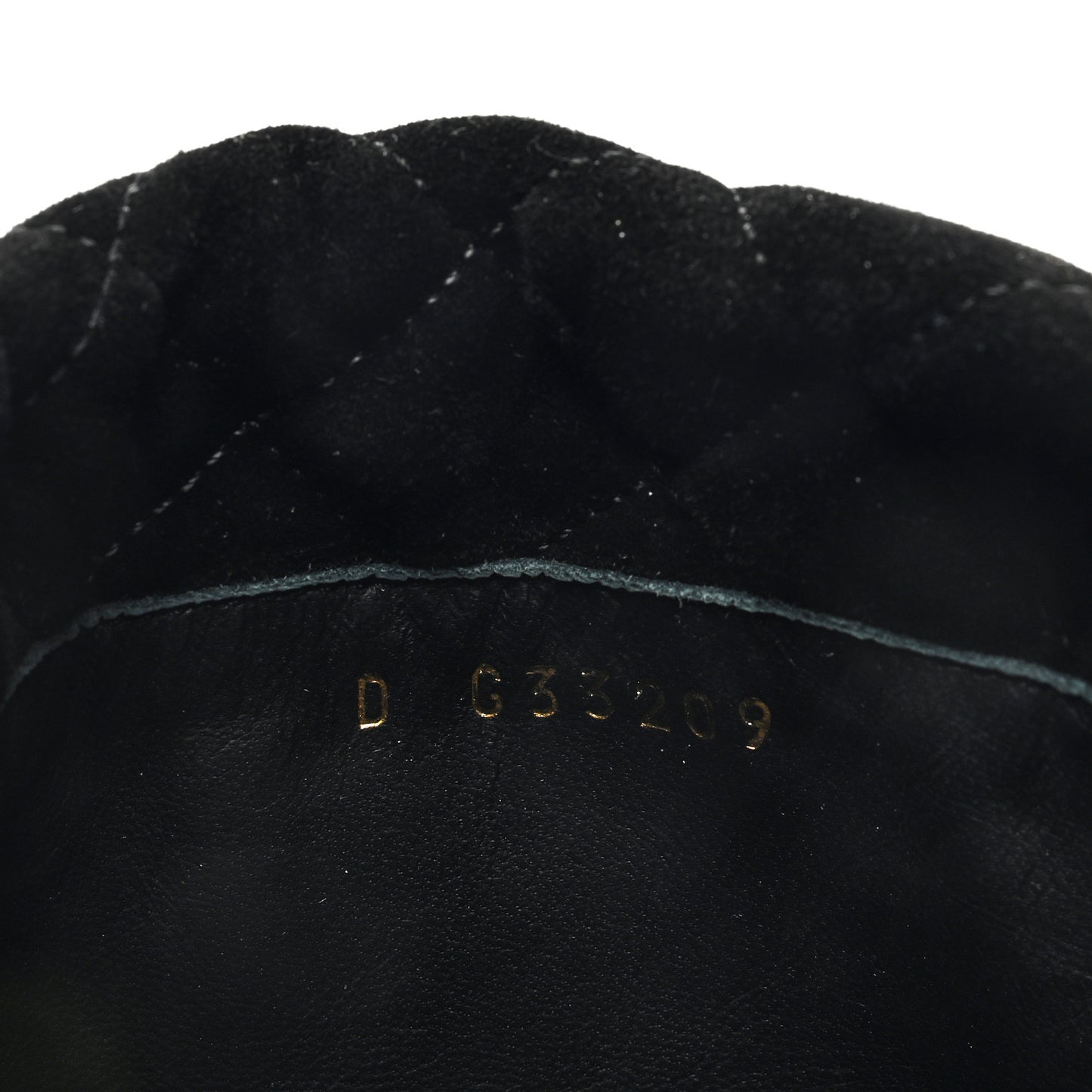 Suede Quilted Foldover CC Heart Short Boots 40.5 Black