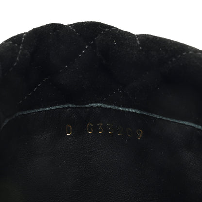 Chanel Suede Quilted Foldover CC Heart Short Boots 40.5 Black 8 of 8