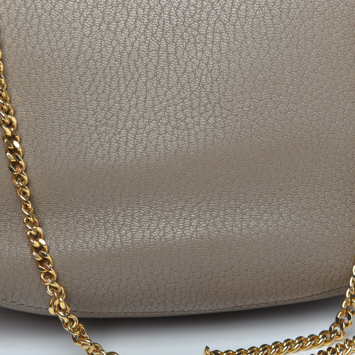 Grained Lambskin Drew Shoulder Bag Motty Grey