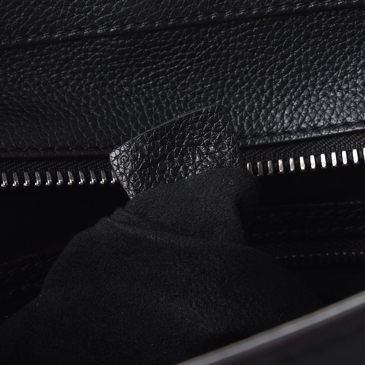 Drummed Calfskin Mini Luggage Black