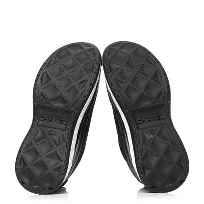 Chanel Velvet Calfskin Mixed Fibers CC Sneakers 36 Black 4 of 4