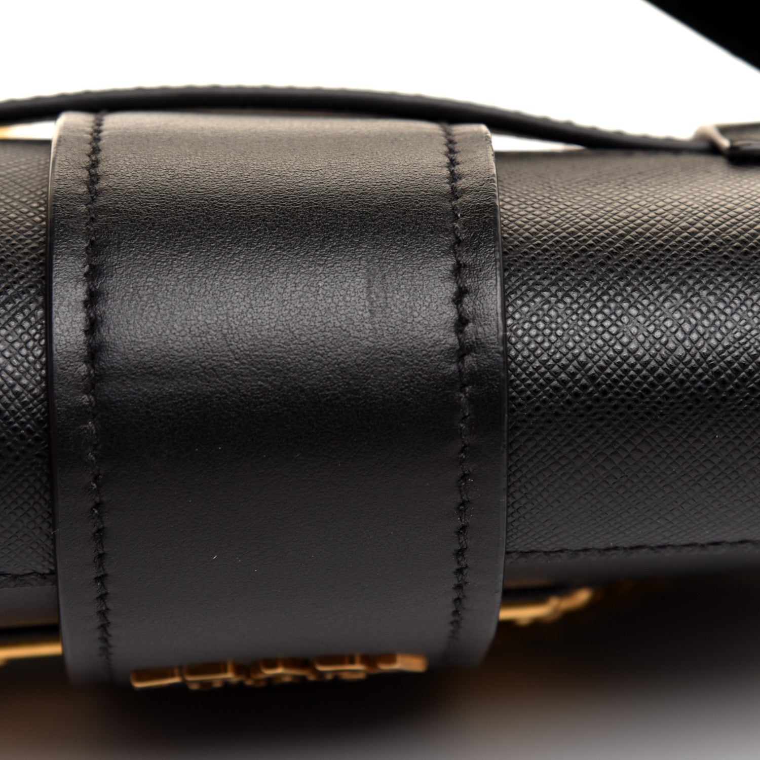 Prada Saffiano City Calf Cahier Belt Bag Black 12 of 12
