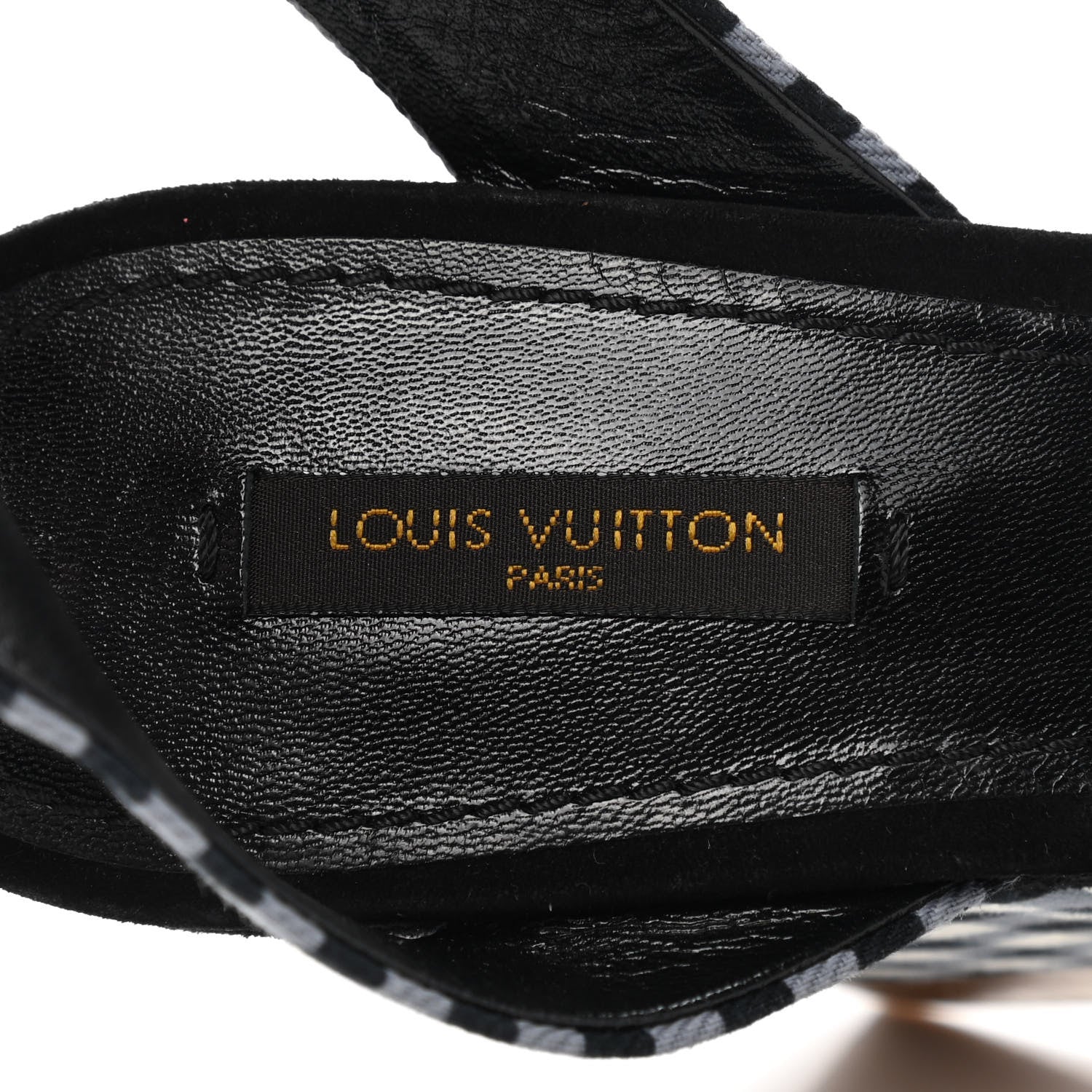 Louis Vuitton Gingham Platform Sandal 40 Black White 7 of 11