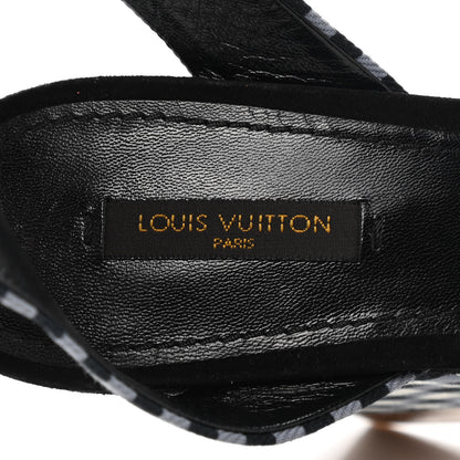 Louis Vuitton Gingham Platform Sandal 40 Black White 7 of 11