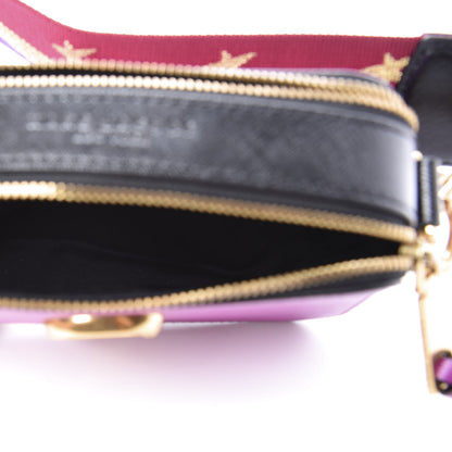 Marc Jacobs Saffiano Small Snapshot Camera Bag Purple Gold 4 of 10