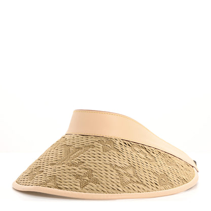 Louis Vuitton Calfskin Raffia Monogram Strawgram Visor Natural 1 of 10