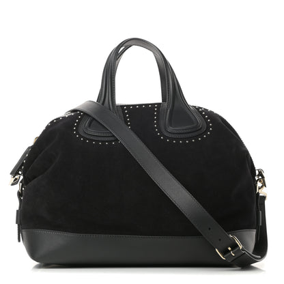 Givenchy Suede Calfskin Studded Medium Nightingale Black 1 of 10