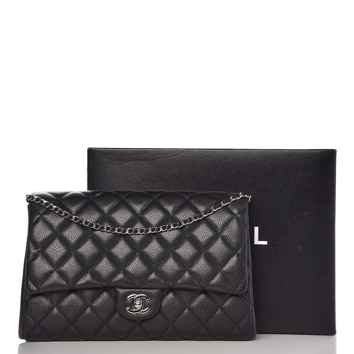 Chanel Caviar Quilted Clutch With Chain Flap Black 9 of 9
