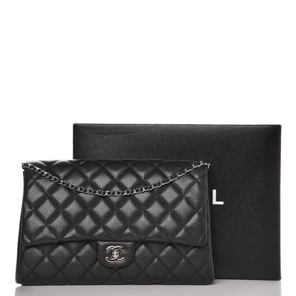 Chanel Caviar Quilted Clutch With Chain Flap Black 9 of 9