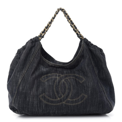 Chanel Denim XL Coco Cabas Tote Dark Blue 1 of 10
