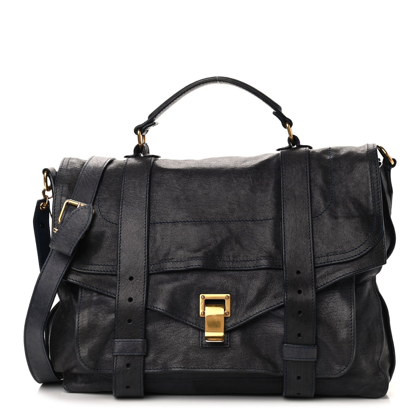 Lambskin Large PS1 Satchel Midnight