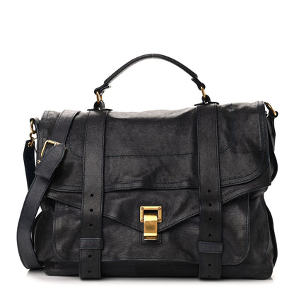 Proenza Schouler Lambskin Large PS1 Satchel Midnight 1 of 17