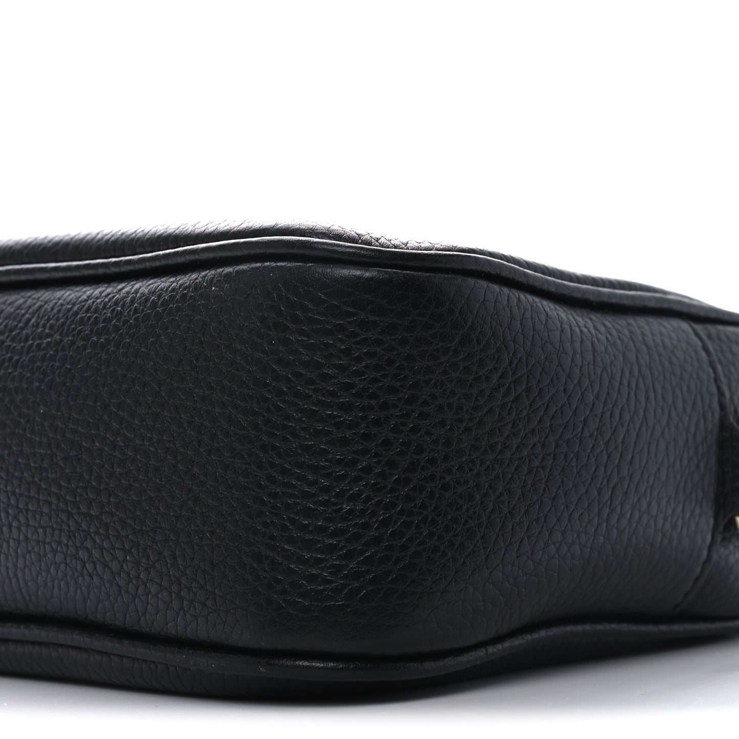 Pebbled Calfskin Small Soho Disco Bag Black