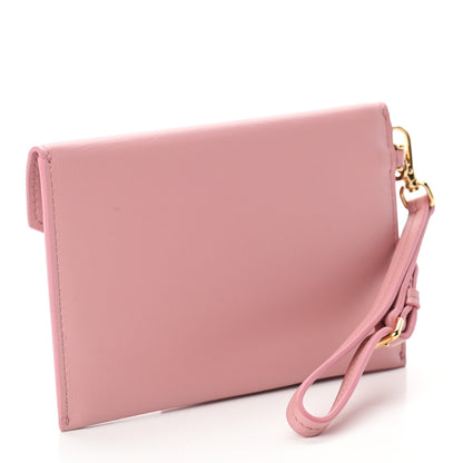 Miu Miu Soft Calfskin Heart Envelope Wallet Wristlet Rosa 2 of 15