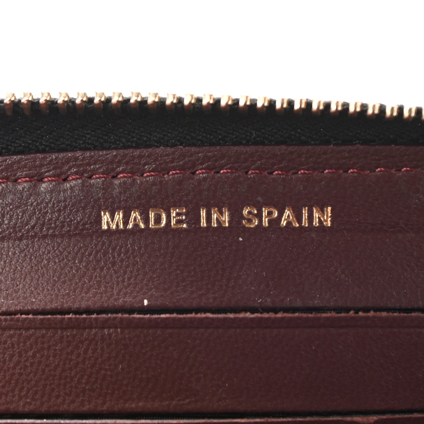 Lambskin Quilted Small Zip Around Wallet Black