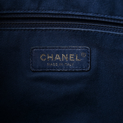 Chanel Sheepskin Caviar Quilted Daily Round Backpack Blue 6 of 16