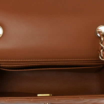 Chanel Lambskin Quilted Mini Rectangular Flap Brown 5 of 10