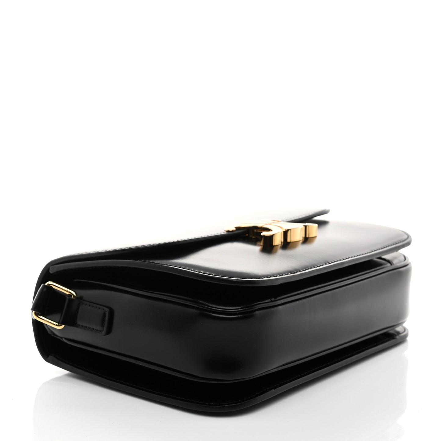 Shiny Calfskin Medium Triomphe Black