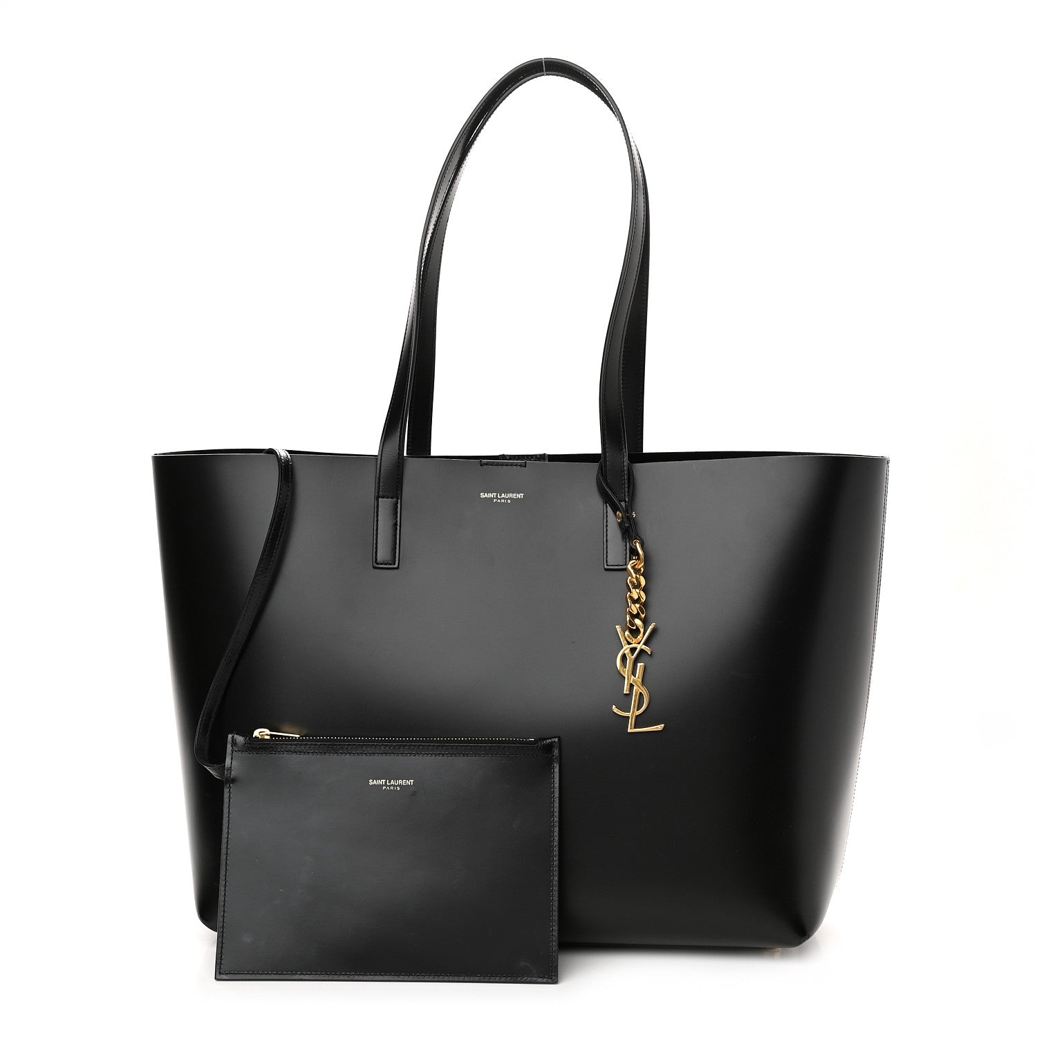 Saint Laurent Calfskin Classic Monogram Double Face Tote Black 1 of 11