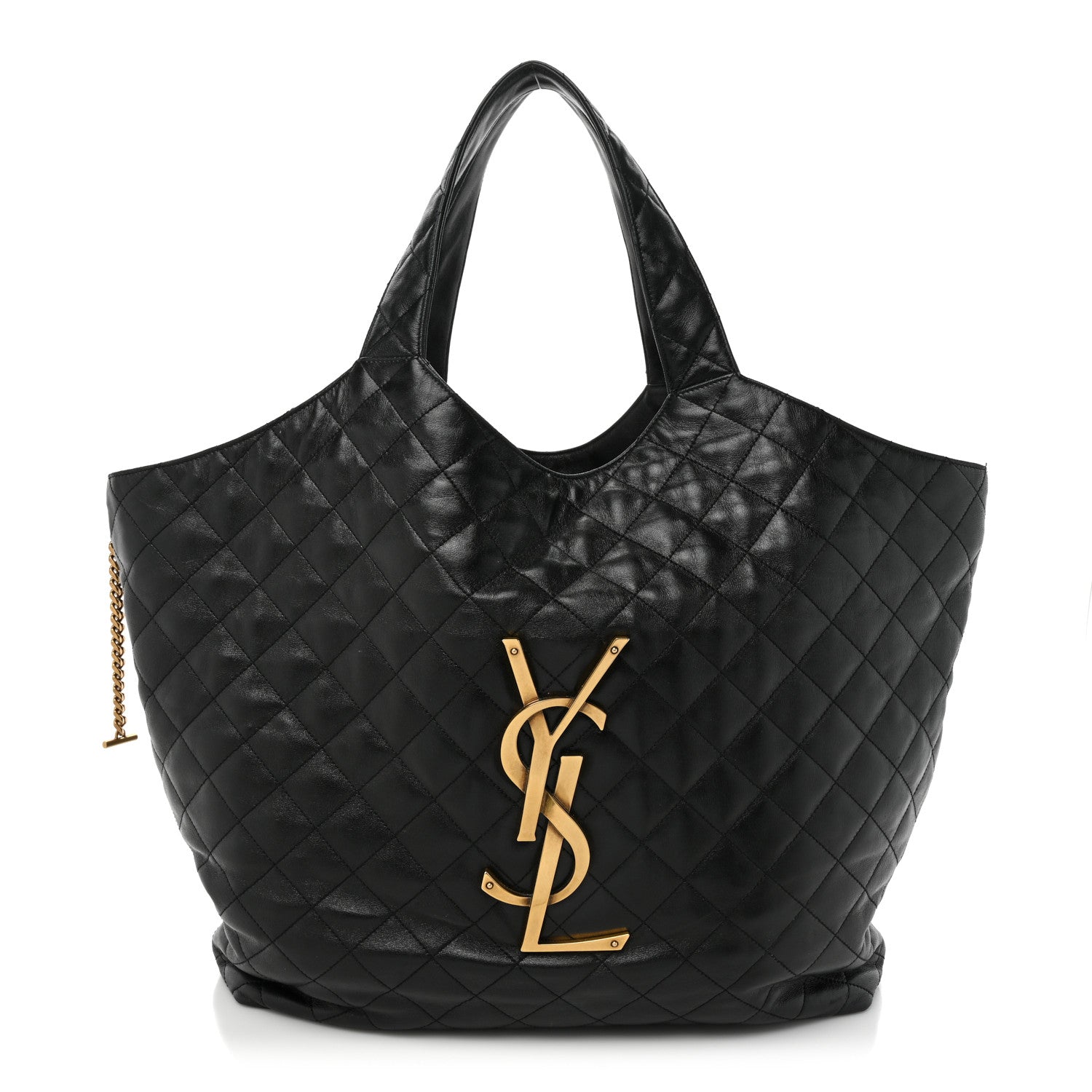 Saint Laurent Lambskin Quilted Maxi Icare Shopping Tote Black 1 of 18