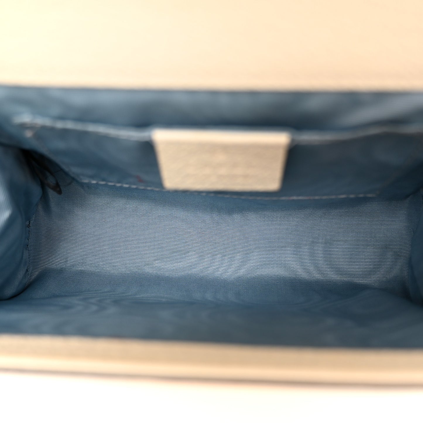 Grained Calfskin Bee Star Small Padlock Shoulder Bag White