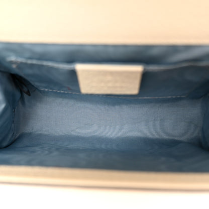 Gucci Grained Calfskin Bee Star Small Padlock Shoulder Bag White 5 of 12