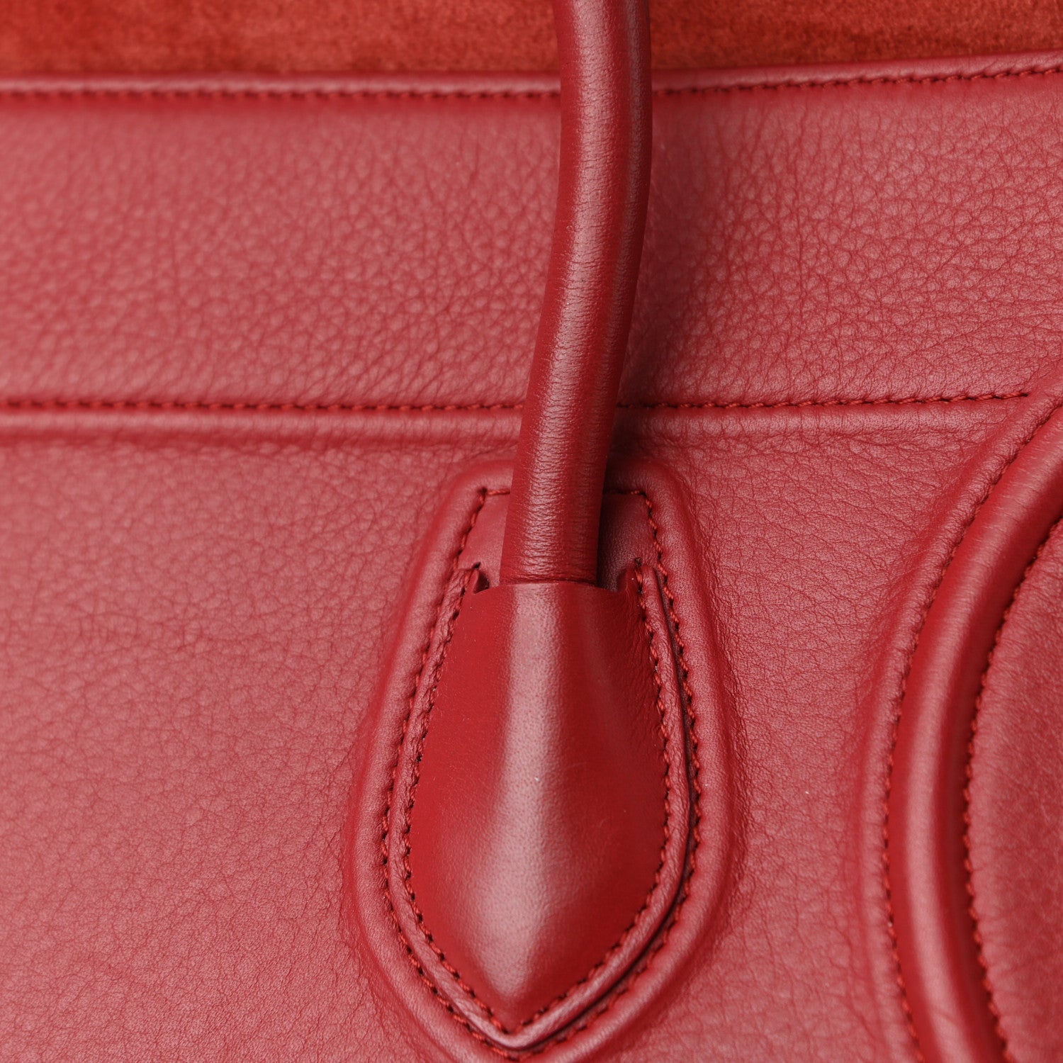 Celine Baby Grained Calfskin Medium Phantom Luggage Carmin 16 of 20