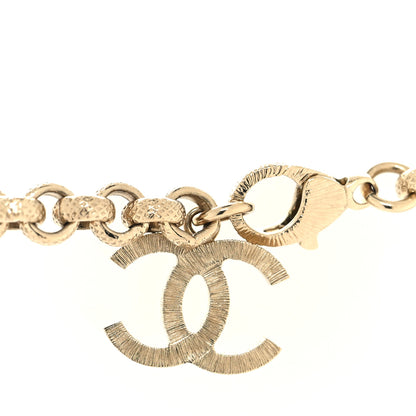 Chanel Crystal City of Lights Letter Chain Necklace Gold 4 of 5