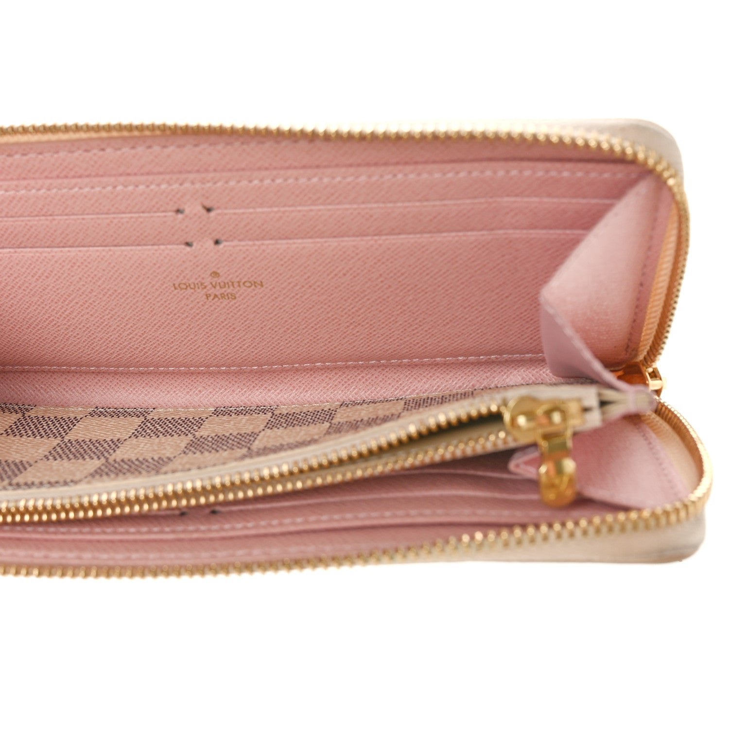 Louis Vuitton Damier Azur Clemence Wallet Rose Ballerine 5 of 8