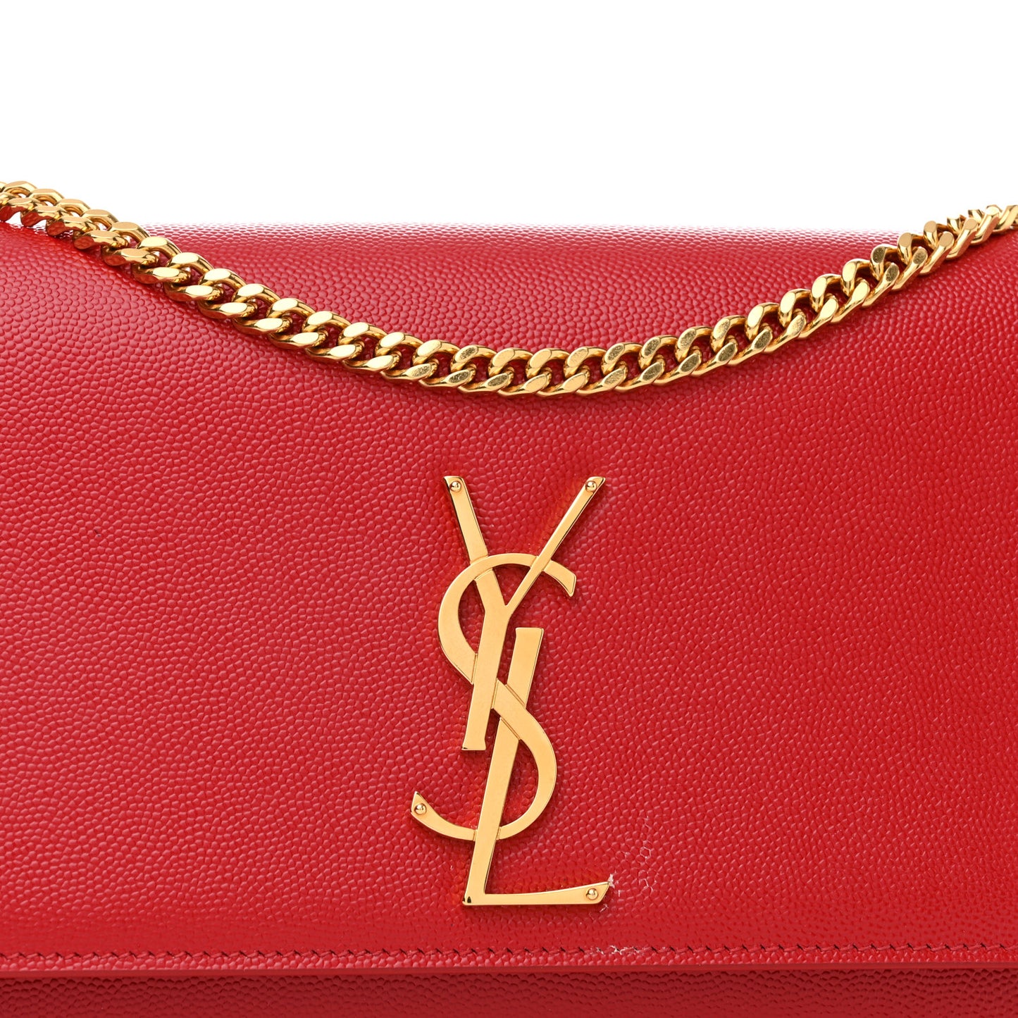 Grain De Poudre Medium Monogram Kate Satchel Red