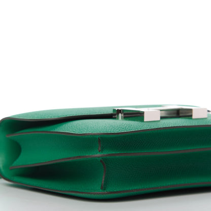 Hermes Epsom Enamel Constance 18 Vert Jade Bleu Brume 6 of 11
