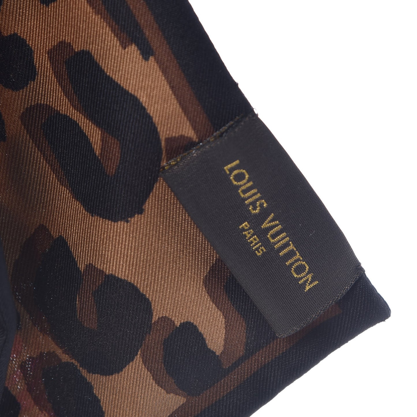 Silk Leopard Bandeau Scarf Marron