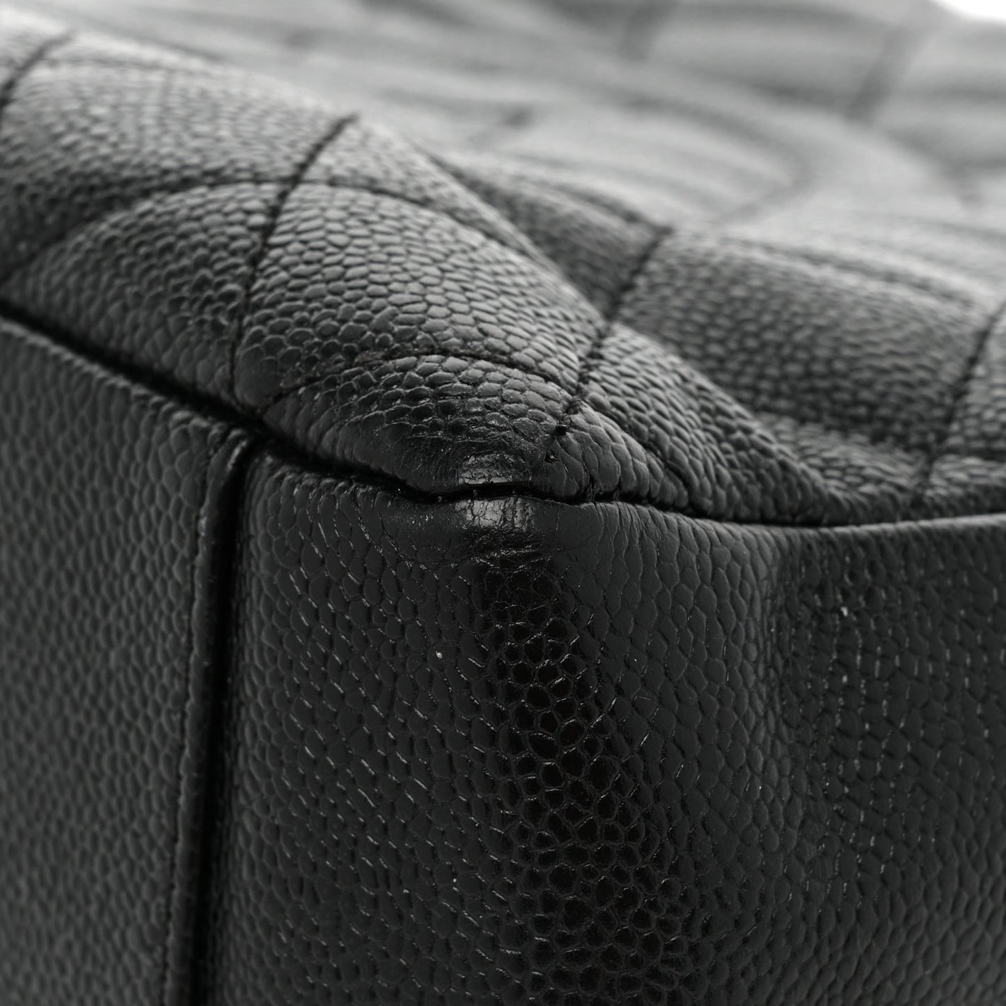 Caviar Quilted Grand Shopping Tote GST Black