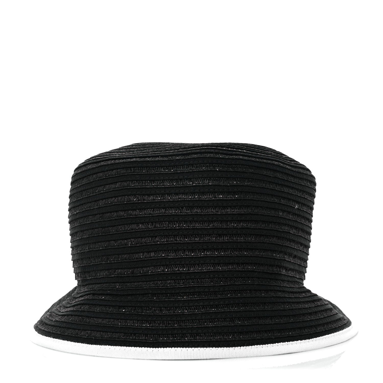 Chanel Cotton Viscose CC Bucket Hat L Black White 3 of 7