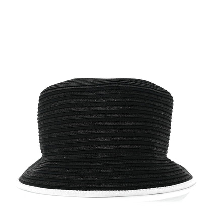 Chanel Cotton Viscose CC Bucket Hat L Black White 3 of 7