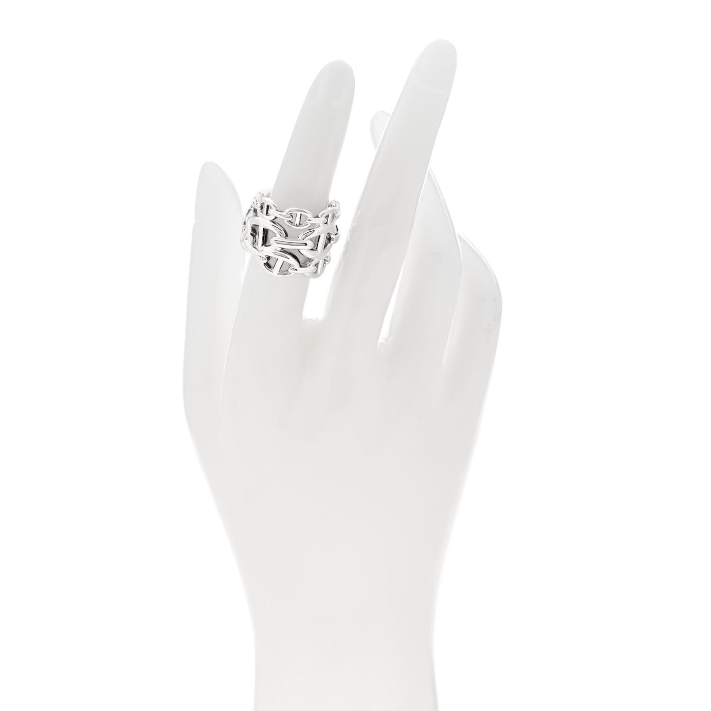 Sterling Silver GM Chaine d'Ancre Enchainee Band Ring 53 6.25