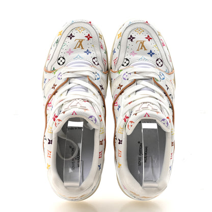 Louis Vuitton LV X TM Calfskin Monogram Multicolor Womens LV Trainer Sneakers 39 White 2 of 9