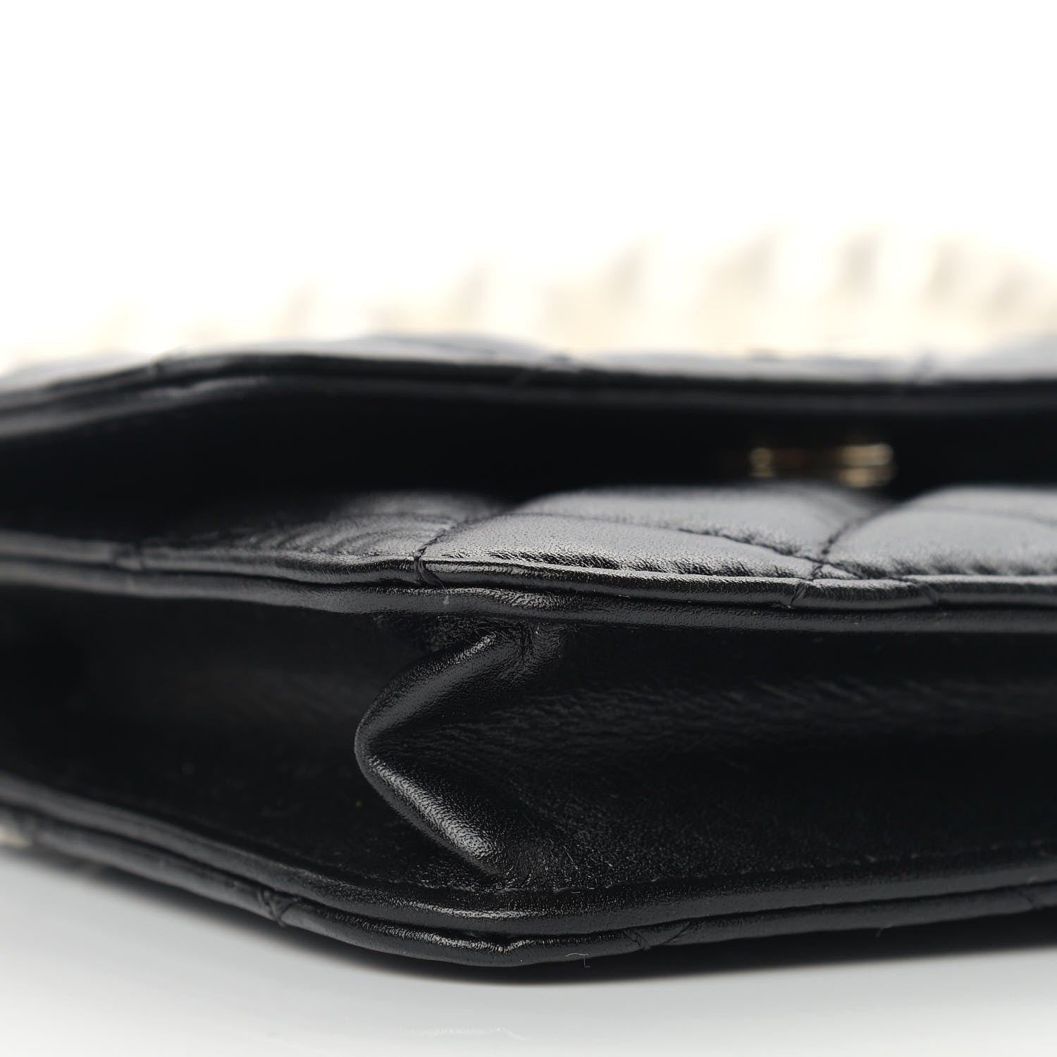 Chanel Calfskin Quilted Maxi Pearls Card Holder Flap With Chain Black 8 of 9